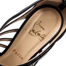 Christian Louboutin Black Leather Mul Tibrida Strappy Sandals Size 37