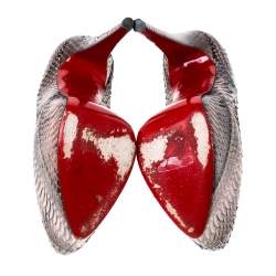 مملوكة مسبقًا Christian Louboutin Multicolor Water Snake Daffodile Platform Pumps Size 39