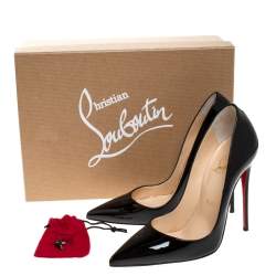 Pre Owned Christian Louboutin Black Patent Leather So Kate 120 Pointed Toe Pumps Size 36