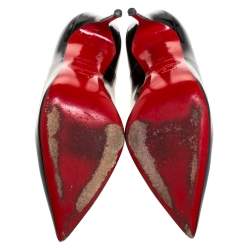 Pre Owned Christian Louboutin Black Patent Leather So Kate 120 Pointed Toe Pumps Size 36
