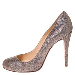 Pre Owned Christian Louboutin Multicolor Glitter Fifi Pumps Size 40.5