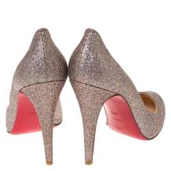 Pre Owned Christian Louboutin Multicolor Glitter Fifi Pumps Size 40.5