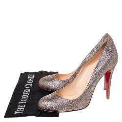 Pre Owned Christian Louboutin Multicolor Glitter Fifi Pumps Size 40.5
