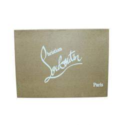 Pre Owned حذاء كعب عالي كريستيان لوبوتان ساتان وترتر لامع موزايك سوبيك أزرق مقاس 39