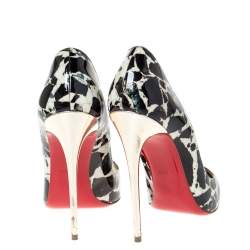 Pre Owned Christian Louboutin Multicolor Patent Pigalle Follies Pointed Toe Pumps Size 39