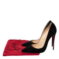 Pre Owned Christian Louboutin Black Suede So Kate Pointed Toe Pumps Size 38