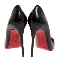 Pre Owned Christian Louboutin Black Leather So Kate Pointed Toe Pumps Size 36