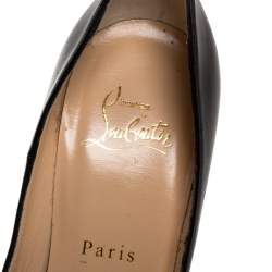 Pre Owned Christian Louboutin Black Leather So Kate Pointed Toe Pumps Size 36
