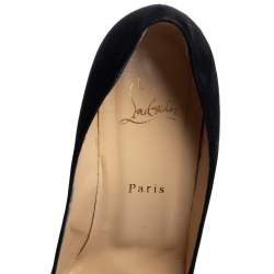 Pre Owned Christian Louboutin Black Suede Tassel Embellished 'Gwalior' Pumps Size 40.5