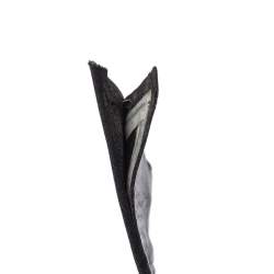 Pre Owned Christian Louboutin Black Satin Bow T Dorcet Peep Toe Pumps Size 39