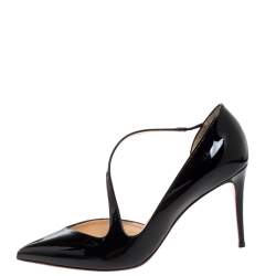 CHRISTIAN LOUBOUTIN Cross Blake Patent, Black, Patent Calfskin