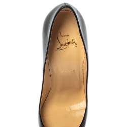 Pre Owned Christian Louboutin Black Leather So Kate Pointed Toe Pumps Size 38.5