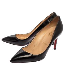 Pre Owned Christian Louboutin Black Patent Leather So Kate Pumps Size 38.5
