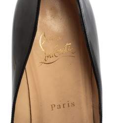 Pre Owned Christian Louboutin Black Patent Leather So Kate Pumps Size 38.5