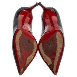 Pre Owned Christian Louboutin Black Patent Leather So Kate Pumps Size 38.5