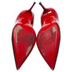 Pre Owned Christian Louboutin Red/Black Patent Leather Ombre So Kate Pointed Toe Pumps Size 36