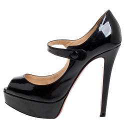 Patent leather heels Christian Louboutin Black size 36.5 EU in Patent  leather - 26163525