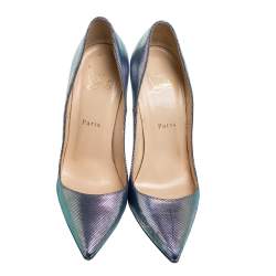 Pre Owned Christian Louboutin Multicolor Disco Iridescent Leather So Kate Pumps Size 38.5