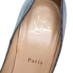 Pre Owned Christian Louboutin Multicolor Disco Iridescent Leather So Kate Pumps Size 38.5