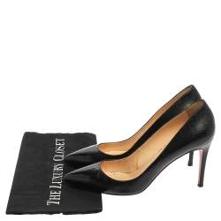 Pre Owned Christian Louboutin Black Leather So Kate Pumps Size 41