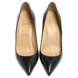Pre Owned Christian Louboutin Black Leather So Kate Pumps Size 41