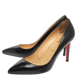 Pre Owned Christian Louboutin Black Leather So Kate Pumps Size 41