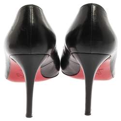 Pre Owned Christian Louboutin Black Leather So Kate Pumps Size 41