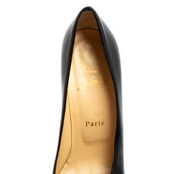 Pre Owned Christian Louboutin Black Leather New Simple Pumps Size 39.5