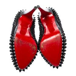 Pre Owned حذاء كعب عالى كريستيان لوبوتان سباكيس بلاتوه بيغال جلد لامع أسود مقاس 39.5