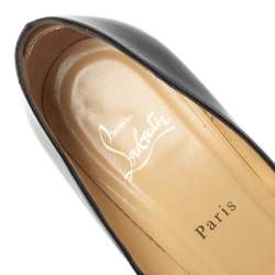 Pre Owned Christian Louboutin Black Leather Pigalle Pumps Size 38