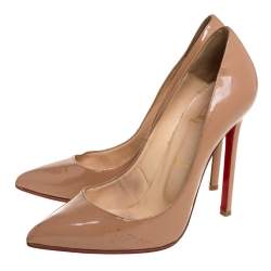 Christian Louboutin Beige Patent Leather So Kate Pumps Size 38.5