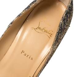 Pre Owned Christian Louboutin Multicolor Glitter So Kate Pumps Size 40