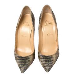 Pre Owned Christian Louboutin Multicolor Glitter So Kate Pumps Size 40
