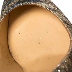 Pre Owned Christian Louboutin Multicolor Glitter So Kate Pumps Size 40