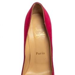 Christian Louboutin Pink Suede Daffodile Platform Pumps Size 37