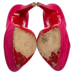 Christian Louboutin Pink Suede Daffodile Platform Pumps Size 37