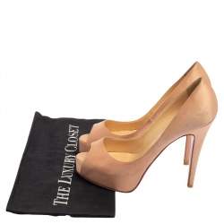 Christian Louboutin Old Rose Pink Satin Very Prive Pumps Size 37.5