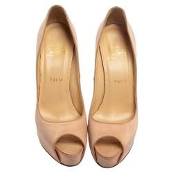 Christian Louboutin Old Rose Pink Satin Very Prive Pumps Size 37.5