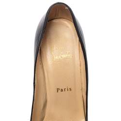 Pre Owned Christian Louboutin Black Leather Bianca  Pumps Size 37