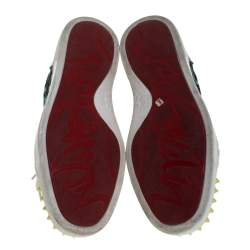 Pre Owned Christian Louboutin Multicolor Calf Hair Junior Spike Sneakers Size 37