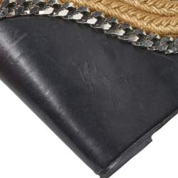 Christian Louboutin Black Leather Macarena Slingback Espadrilles Size 37