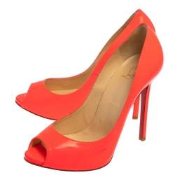 Pre Owned Christian Louboutin Pink Patent Leather Very Prive  Pumps Size 40