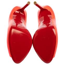 Pre Owned Christian Louboutin Pink Patent Leather Very Prive  Pumps Size 40