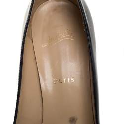 Pre Owned Chrsitan Louboutin Black Patent Leather Simple Pumps Size 41