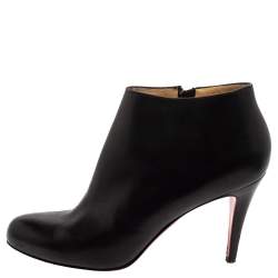 مملوكة مسبقًا Christian Louboutin Black Leather Belle Ankle Boots Size 39