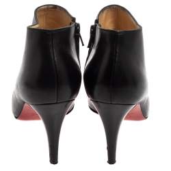 مملوكة مسبقًا Christian Louboutin Black Leather Belle Ankle Boots Size 39
