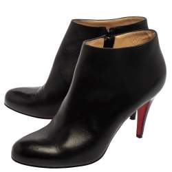 مملوكة مسبقًا Christian Louboutin Black Leather Belle Ankle Boots Size 39