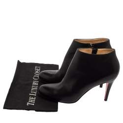 مملوكة مسبقًا Christian Louboutin Black Leather Belle Ankle Boots Size 39