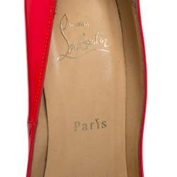 Pre Owned Christian Louboutin Neon Pink Leather Pigalle Pointed Toe Pumps Size 36.5