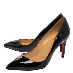 مملوكة مسبقًا Christian Louboutin Black Patent Leather Pigalle Pumps Size 38.5